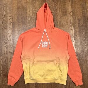 Kith for Lucky Charms Dip Dye Williams III 3 Hoodie Orange Mens Medium